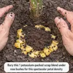 Lady flips a wire lampshade frame upside down under a pot. This upcycling method is suddenly trending